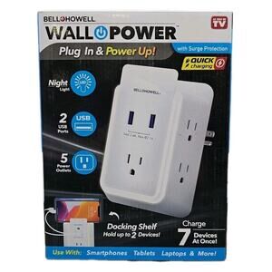 Bell+Howell • Wall Power • Outlet Expander w/Surge Protection & Night Light [F]